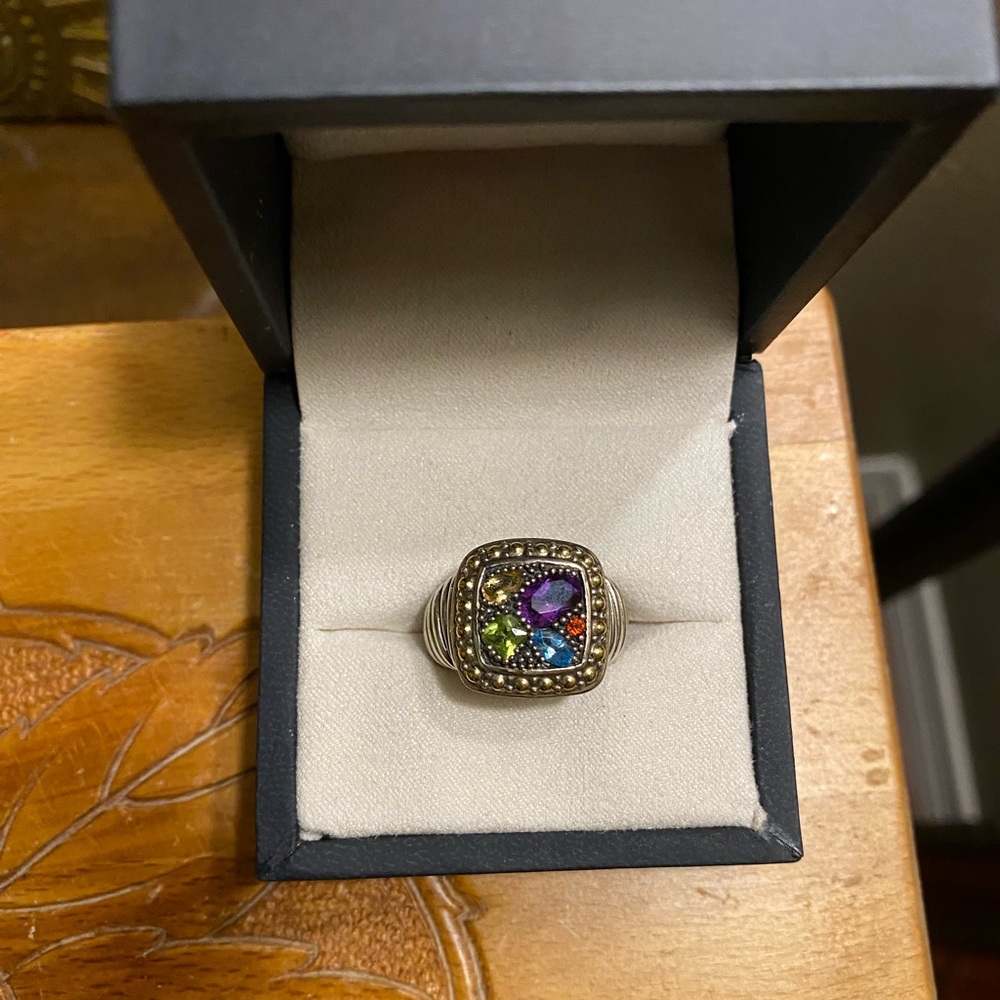Effy Sterling Silver with multi gemstones and 18k gold accents